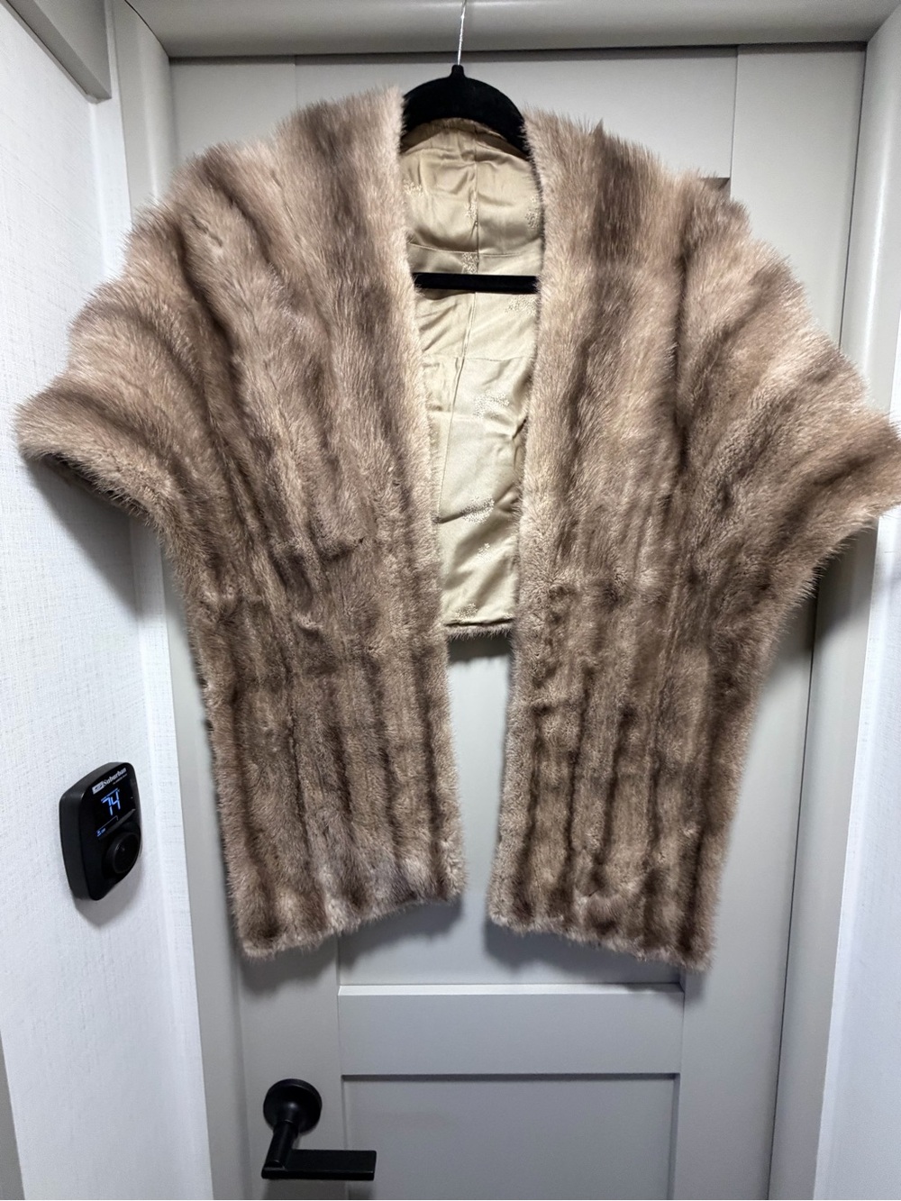 Luxurious Emba argenta brand Taupe mink Short Jacket - Elegant Women's Coat